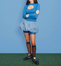 Kkco - Bubble Stretch Ruched Waistband Skort