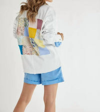 Davi & Dani - Patchwork Button Up Jacket