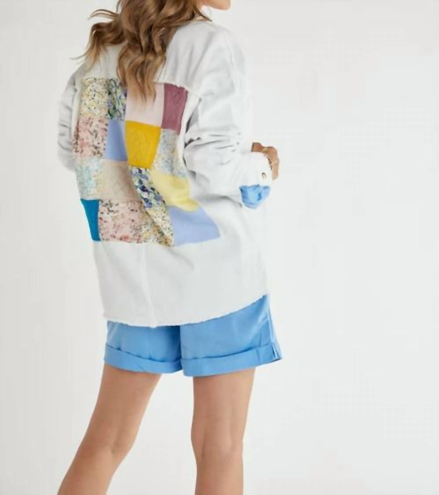 Davi & Dani - Patchwork Button Up Jacket