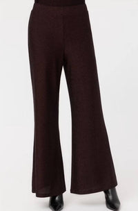Johnny Was Jenna Metallic Easy Pant in espresso 1 - women's pants - detail view