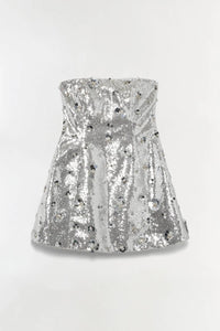 SIMKHAI Arta Sequin Dress in silver - women's dress - view 4