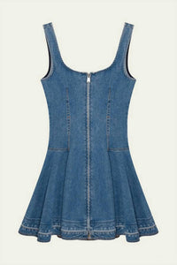 SIMKHAI Eleodra Denim Mini Dress in zanpa 1 - women's dress - view 5