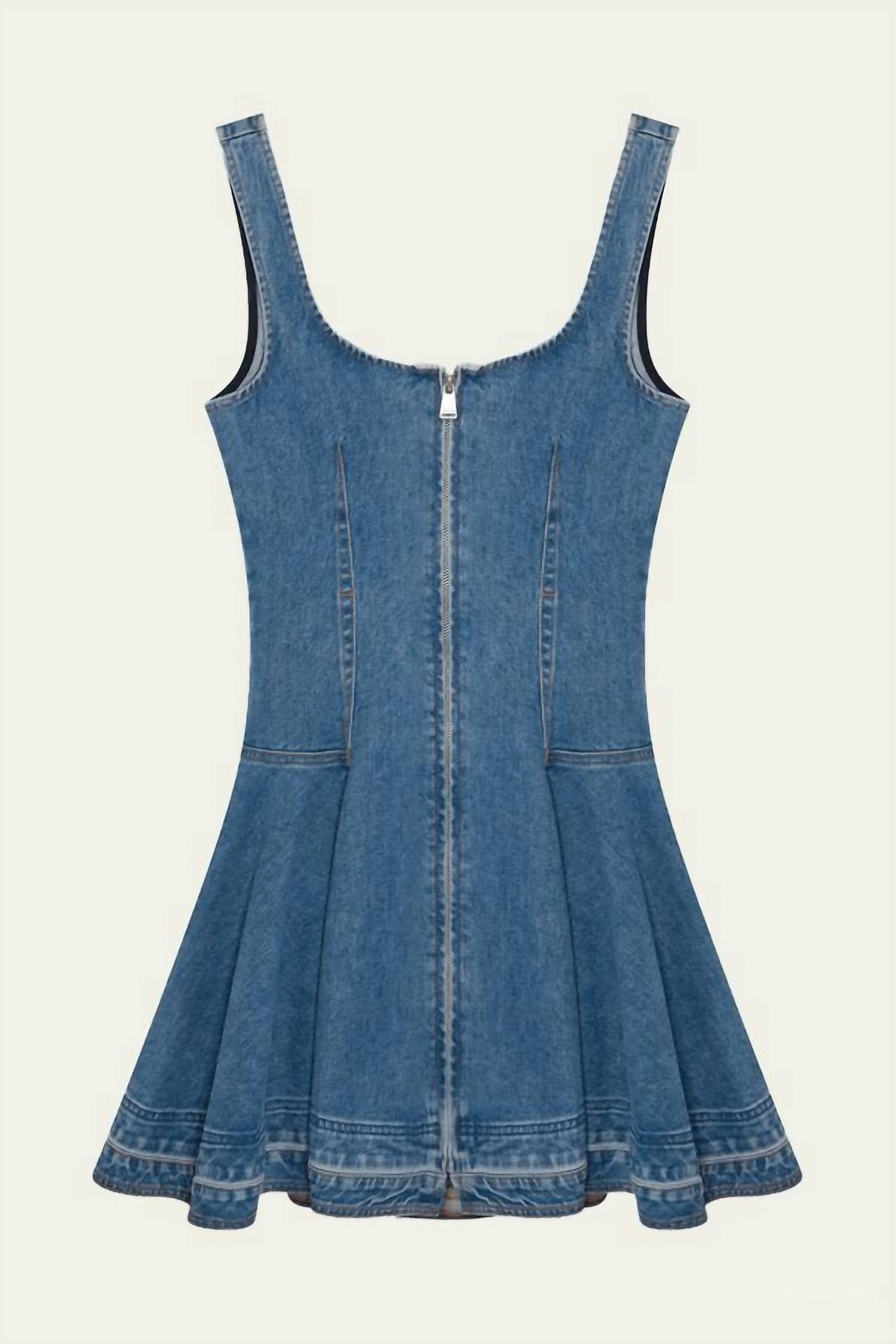 SIMKHAI Eleodra Denim Mini Dress in zanpa 1 - women's dress - view 5