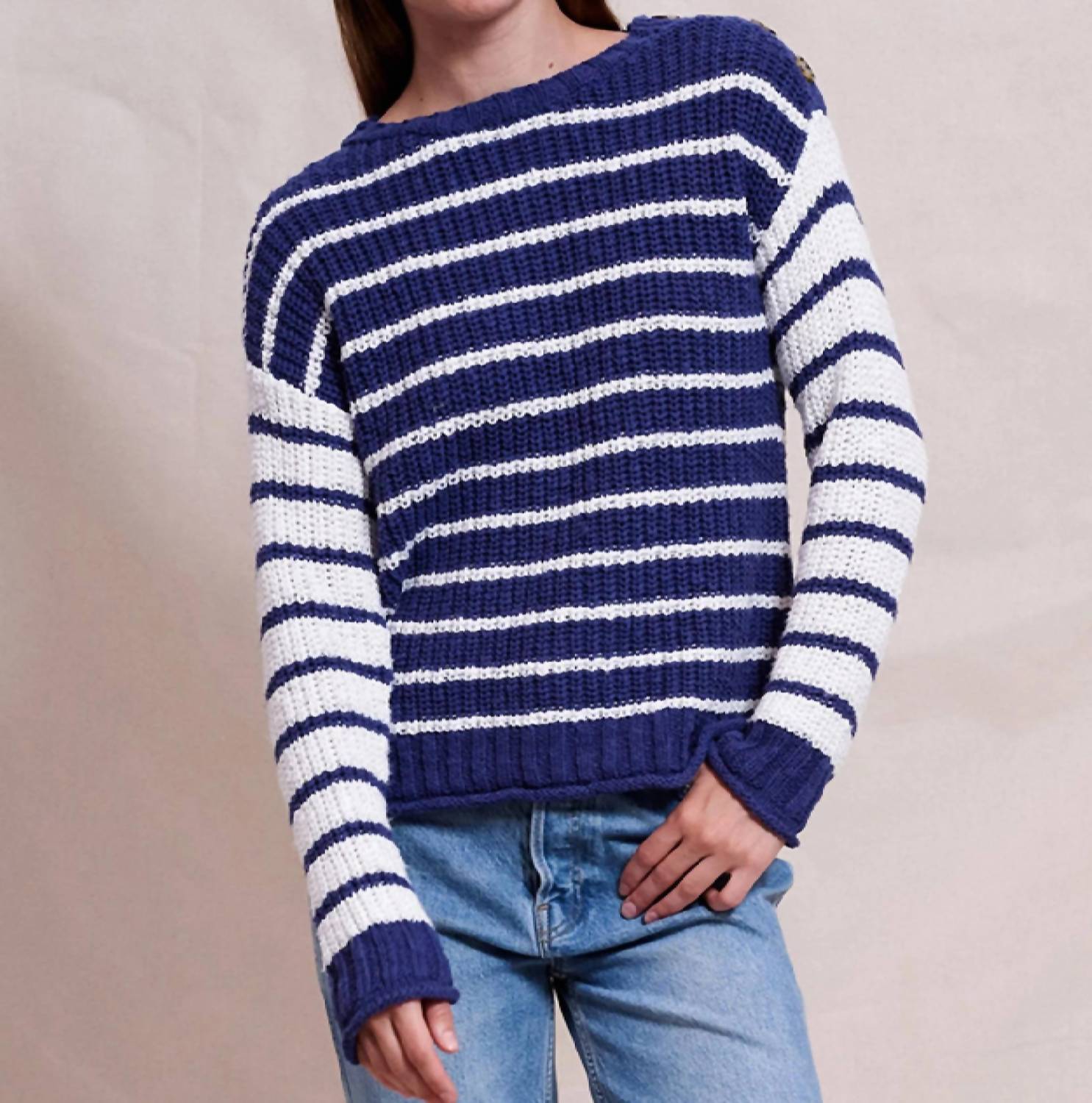 Sundry - Striped Pullover Sweater