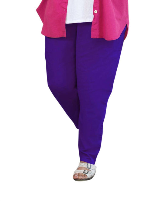 On The Plus Side - Tailored Stretch Twill Pants - Plus Size