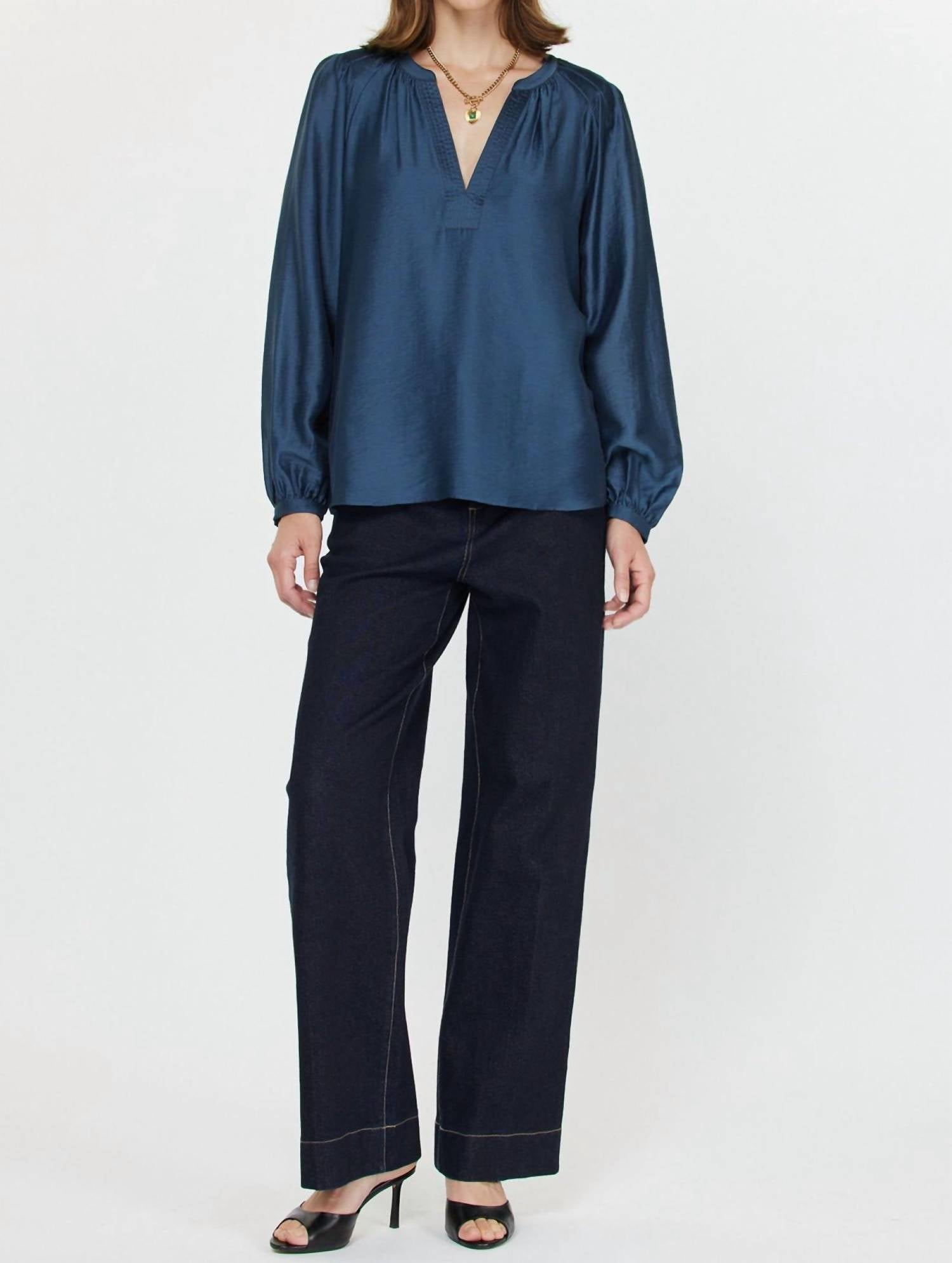 Current Air - Satin Long Sleeve Top