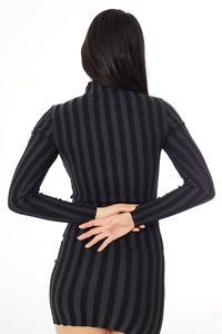 Find Me Now - Wide Ribbed Knit Mock Neck Top