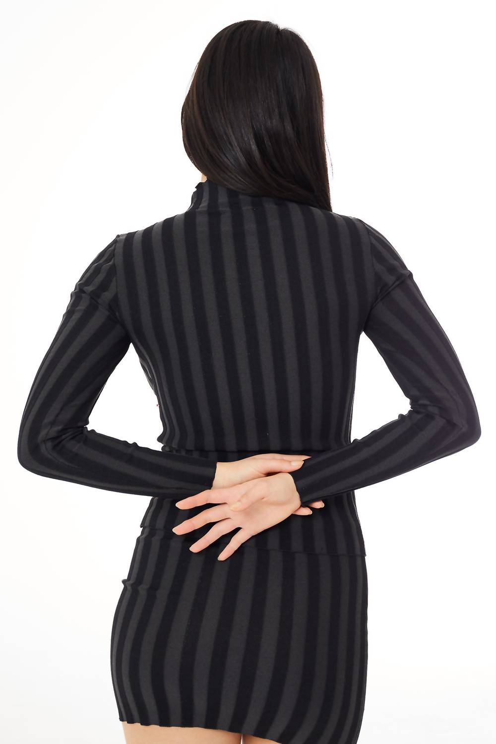 Find Me Now - Wide Ribbed Knit Mock Neck Top