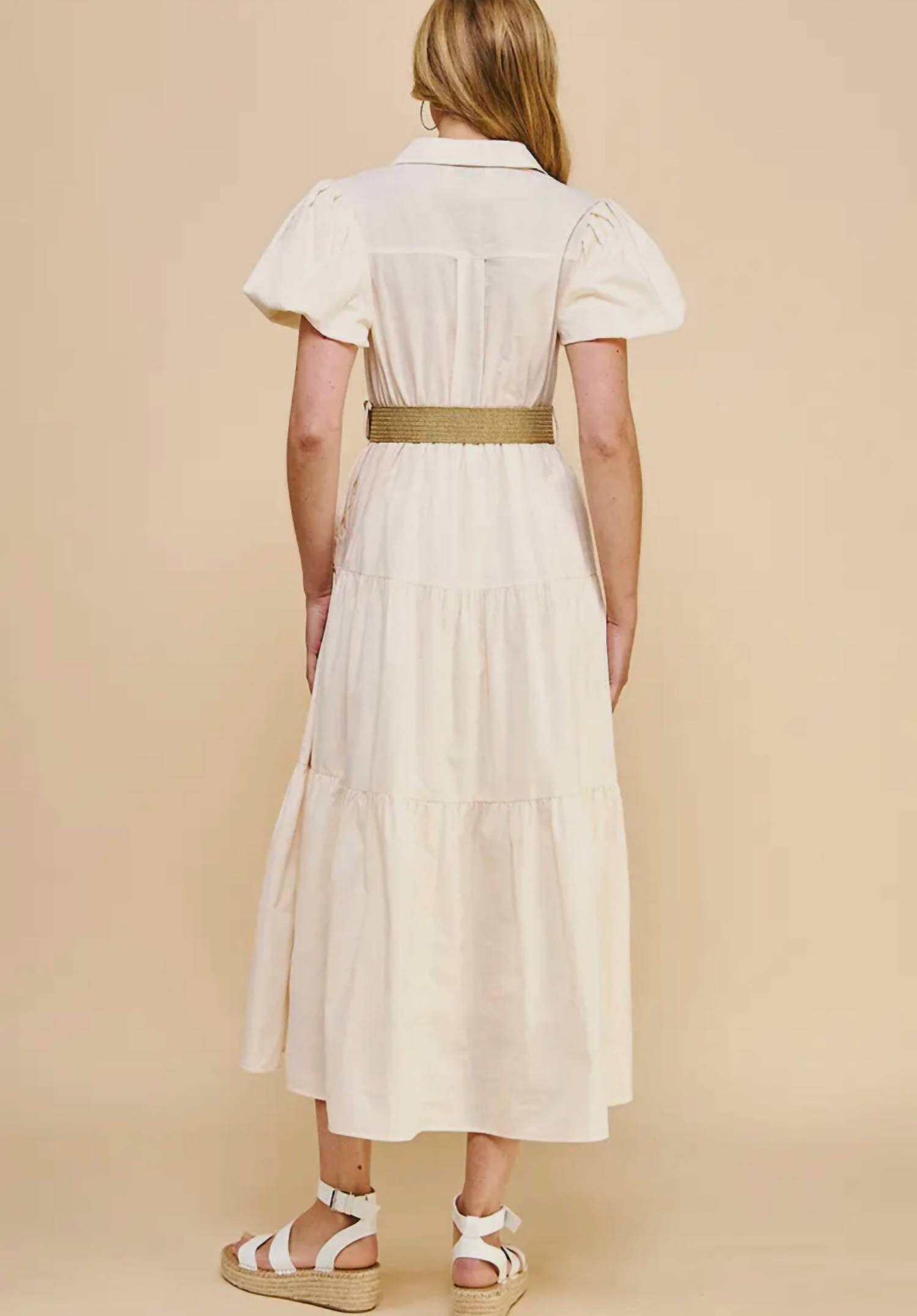 Pinch - Buttondown Belted Maxi Dress