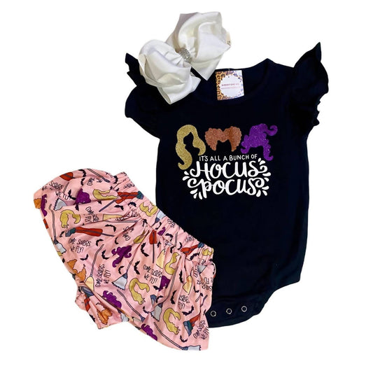 Kids Charm - Girl's Hocus Pocus Set Onesie Bloomer