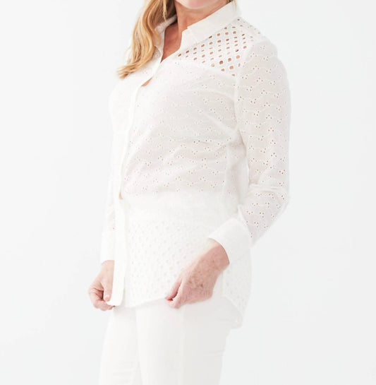 Fdj - Patchwork Long Sleeve With Eyelets Tunic