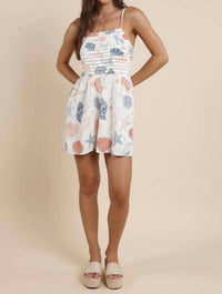 Sadie & Sage - SEASHELLS PLEATED BODICE ROMPER