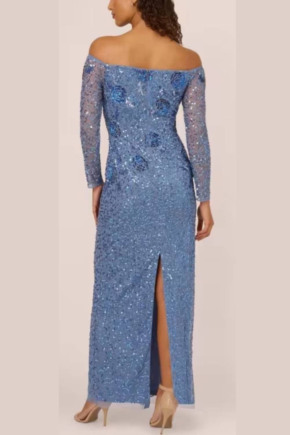 Adrianna Papell - Off The Shoulder Beaded Gown