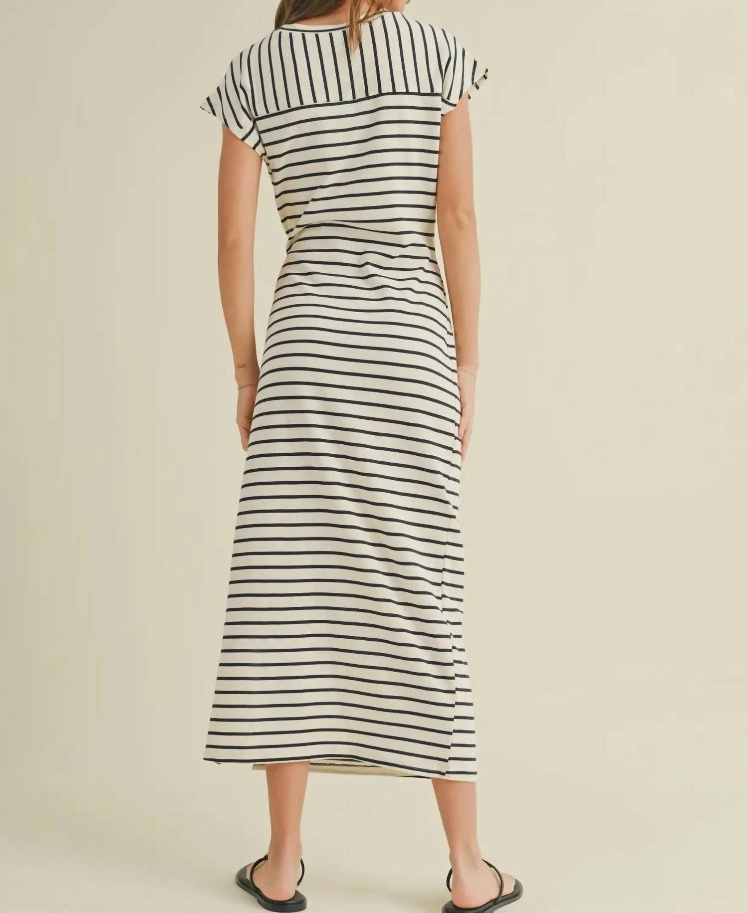 Miou Muse - Muse Stripe Midi Dress