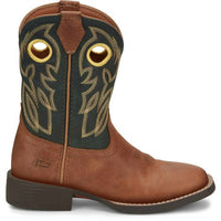 Justin Boots - Boys Bowline Western Boots - Broad Square Toe