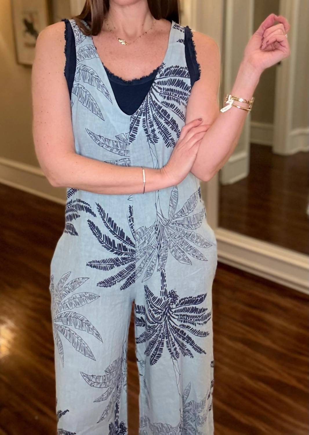 Look Mode Usa - Palm Print Romper
