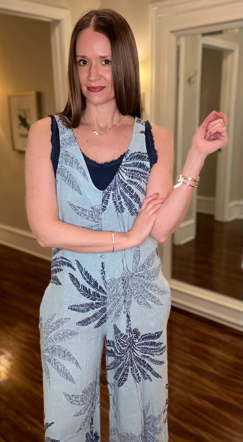 Look Mode Usa - Palm Print Romper