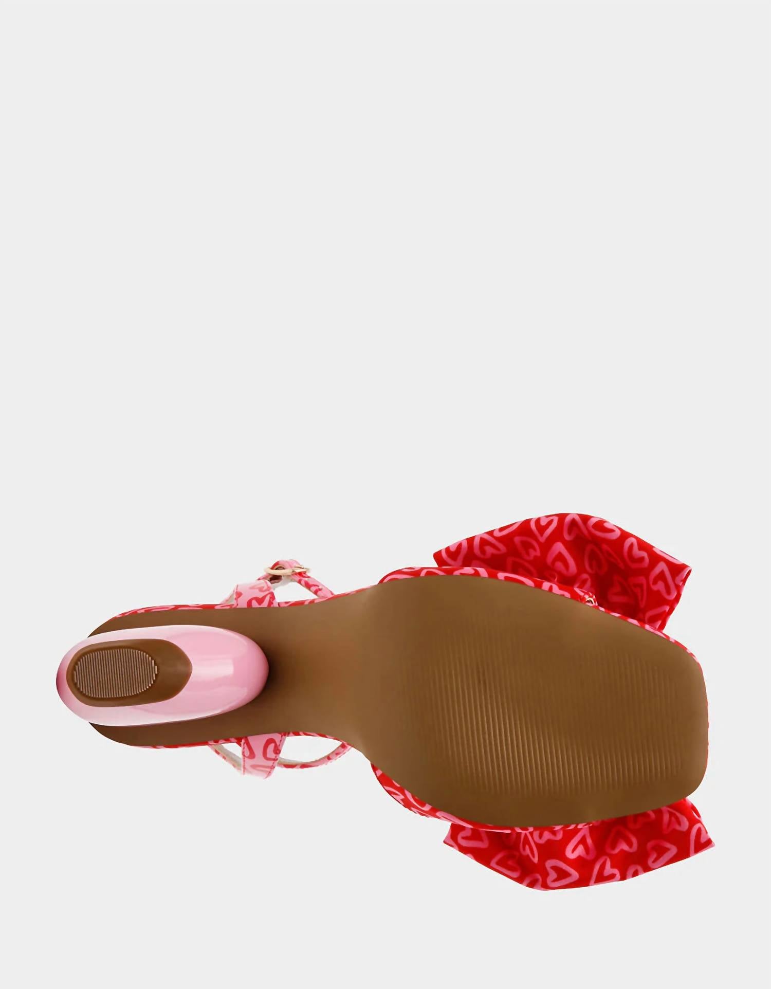 Betsey Johnson Women's Kendal Bow Novelty Heart-heel Sandal in red pink - women's heels - view 7