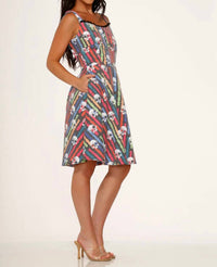 Orchid Bloom - Skulls Rainbow Swing Dress