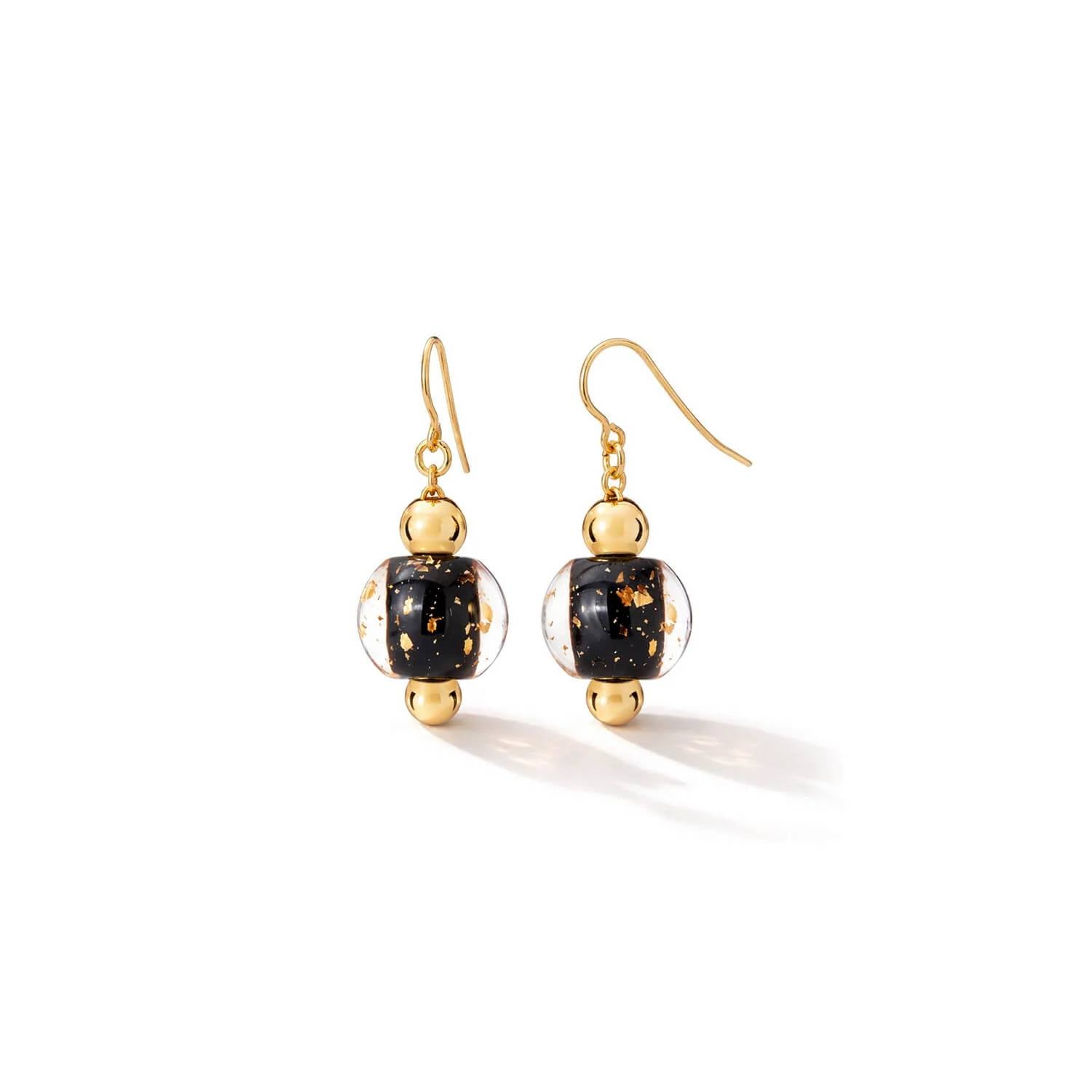 Gold & Honey - Women's Bead Drop Earrings