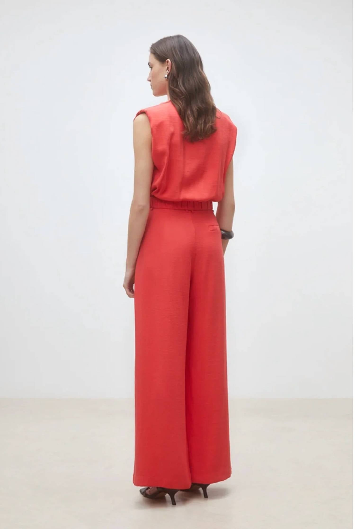 Suncoo - Julio Wide-leg Darted Pants