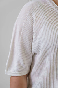 Estheme - Linen Short Sleeve Top - Plus