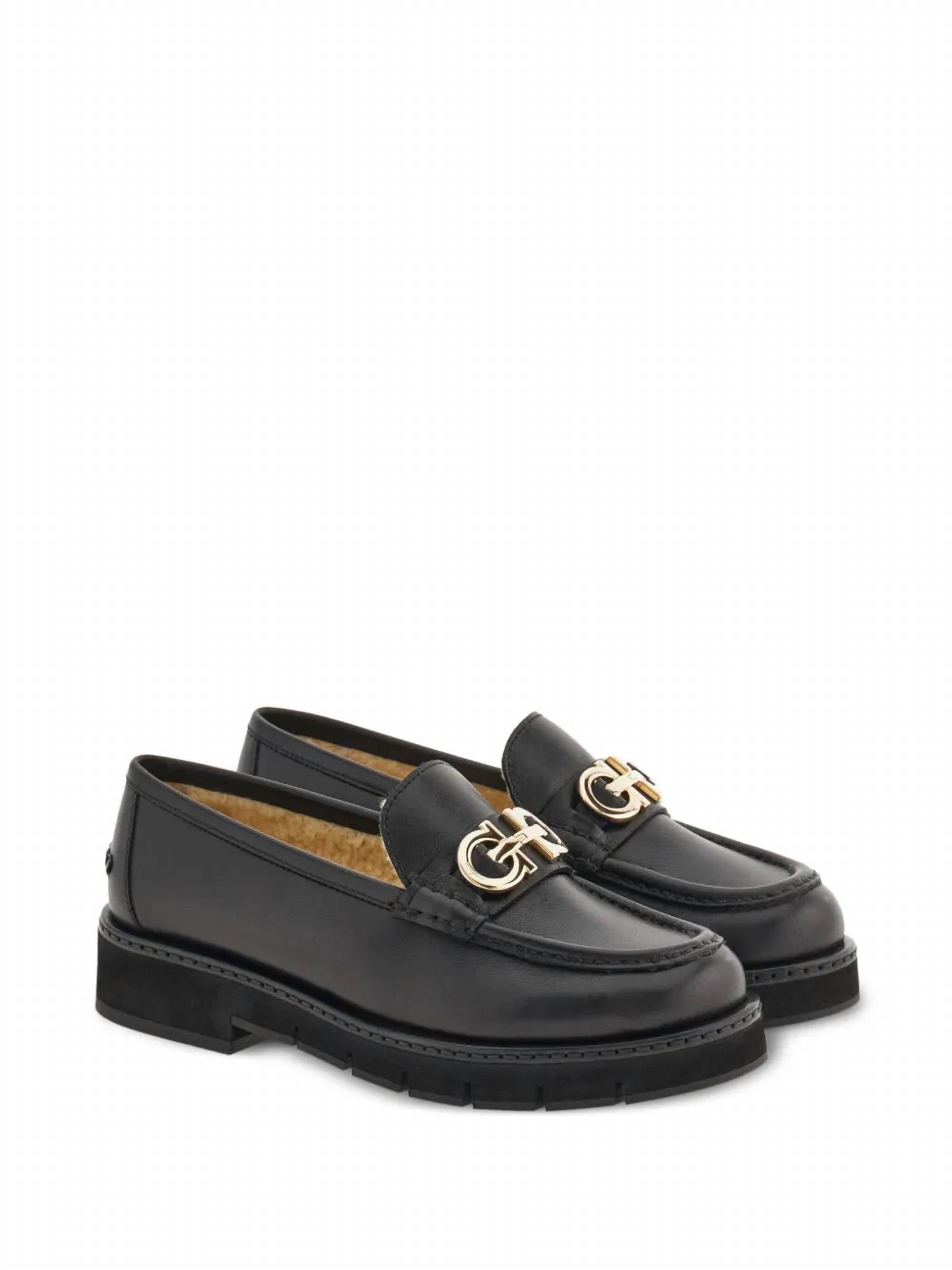Salvatore Ferragamo - Women's Gancini-buckle Leather Loafers