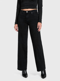 Guess Sexy Palazzo Relaxed Fit Mid Rise Jeans in cachemire black - women's jeans