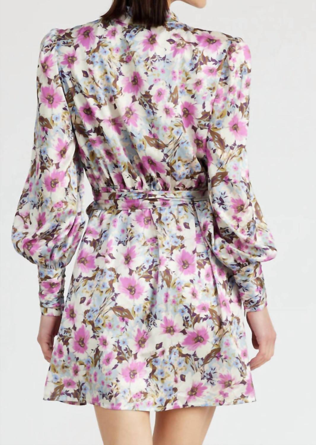 Jacquie The Label - Satin Wrap Mini Dress