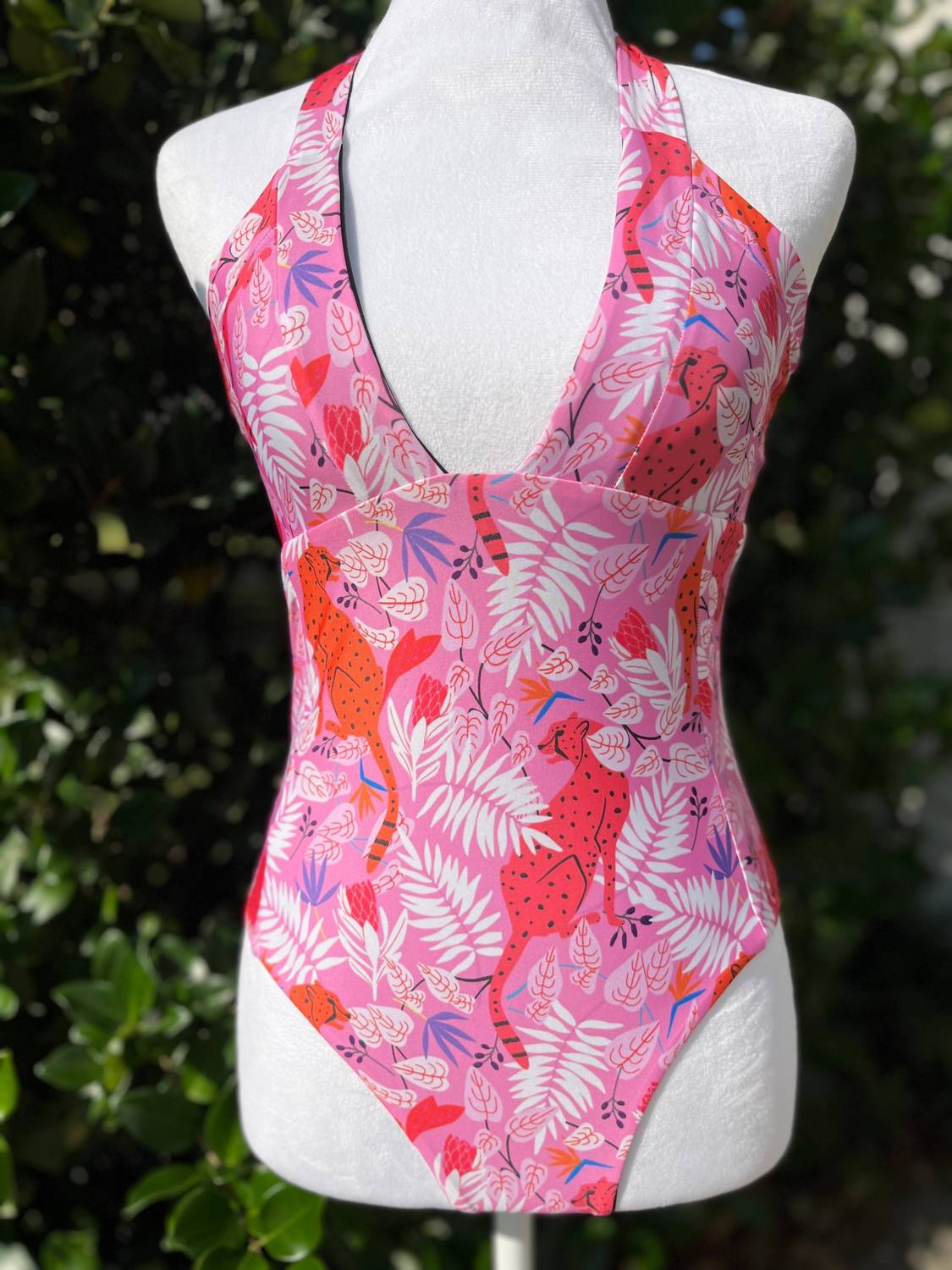 Vanhope Kiki Reversible One-piece Swimsuit in black jungle cat print - women's swimwear - view 4