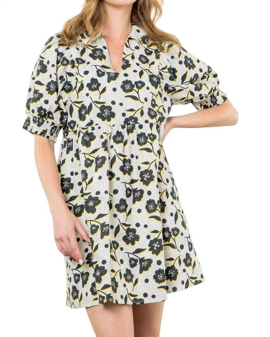 Thml - Puff Sleeve Flower Print Dress