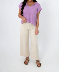 Illa Illa - Wisteria Willow Short Sleeve Sweater