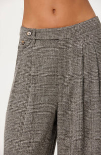 ASTR Women's Lanie Pant in grey plaid - women's pants - alternate view