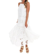 Heyson - Perfect Together Eyelet Halter Midi Dress