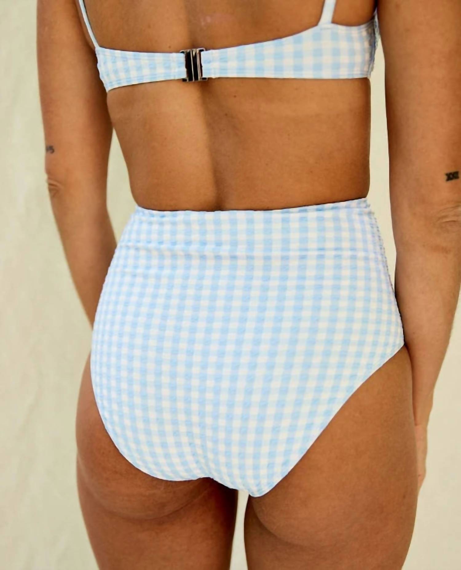 CANOPEA Two Piece Mara and Leandra Swimsuit in blue gingham - women's swimwear - view 6