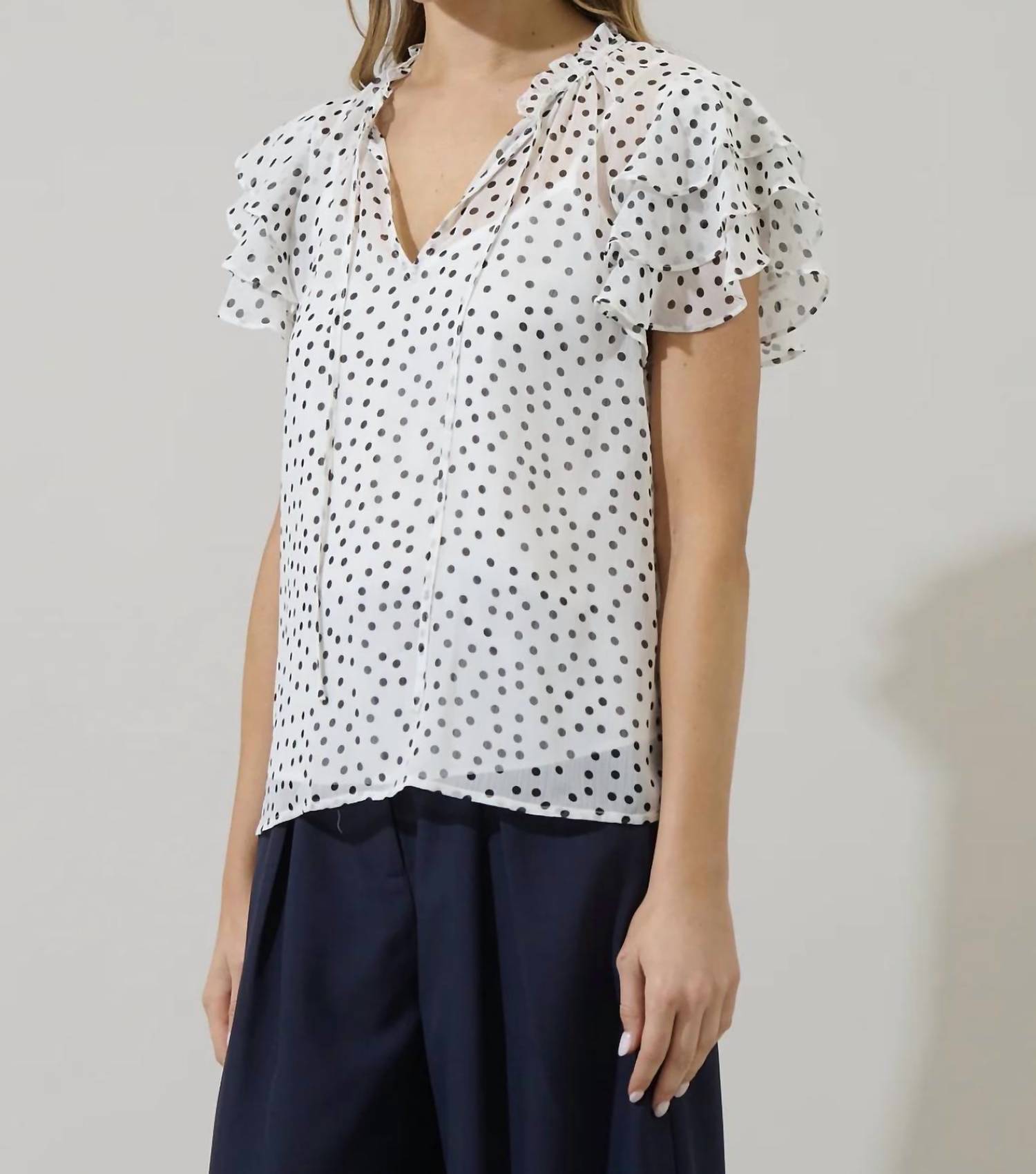 Sugarlips - maloy dot donis blouse