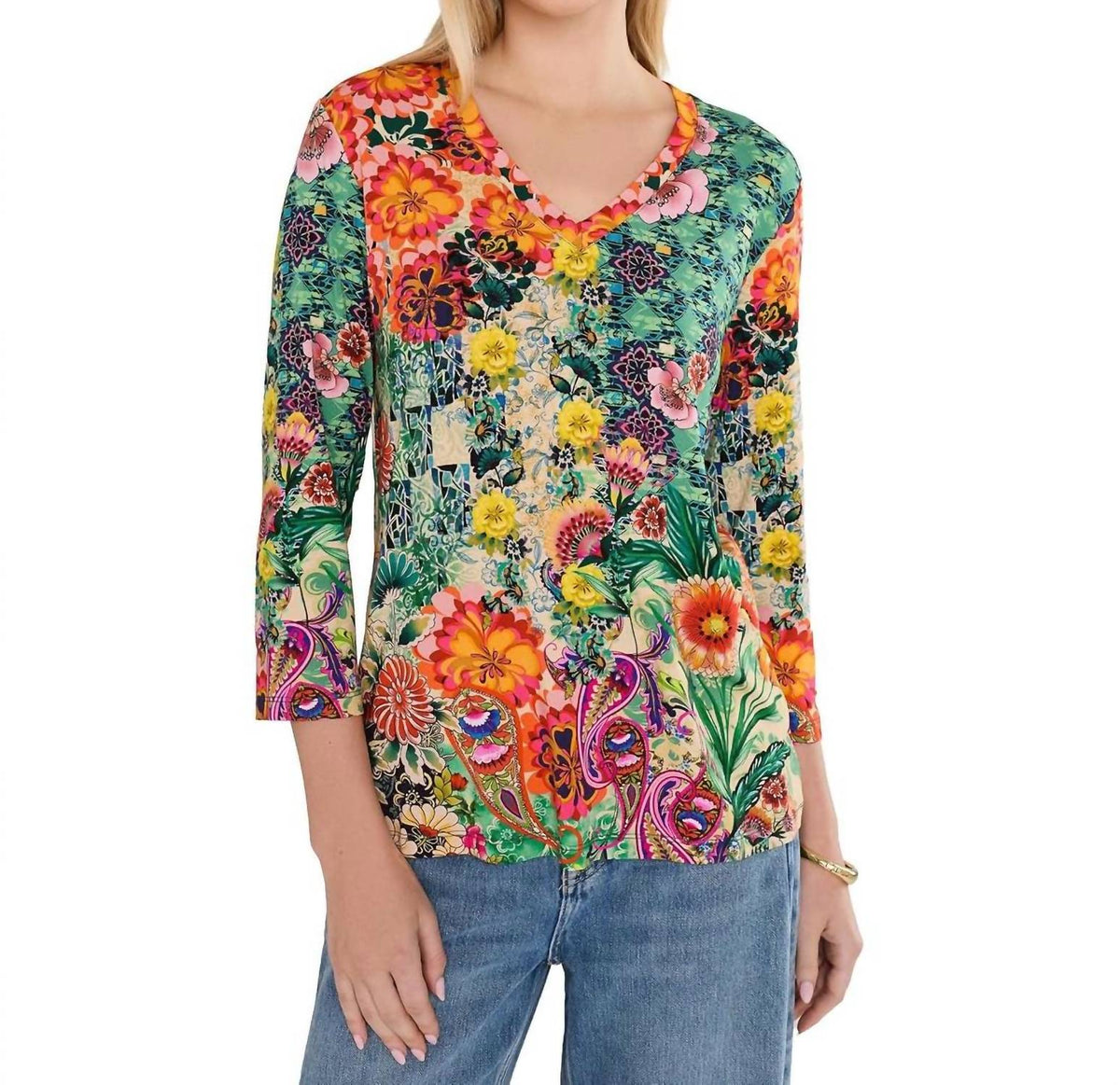 Johnny Was - Janie Favorite V Neck Tee