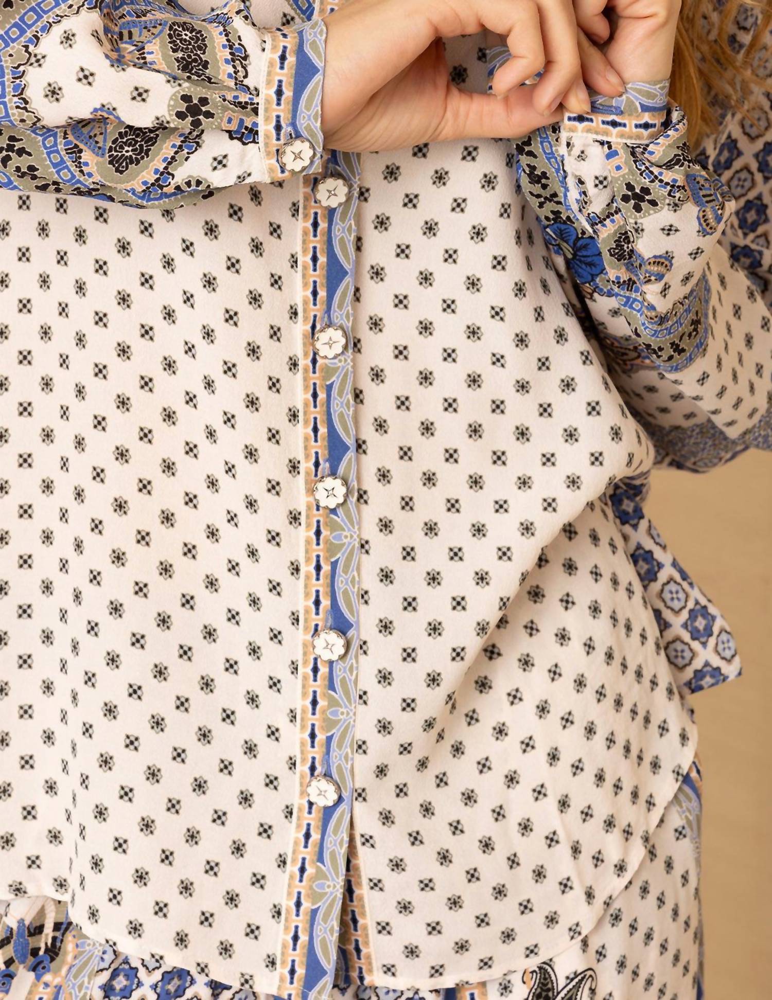 HALE BOB Kamari Top in blue - women's shirt - view 4