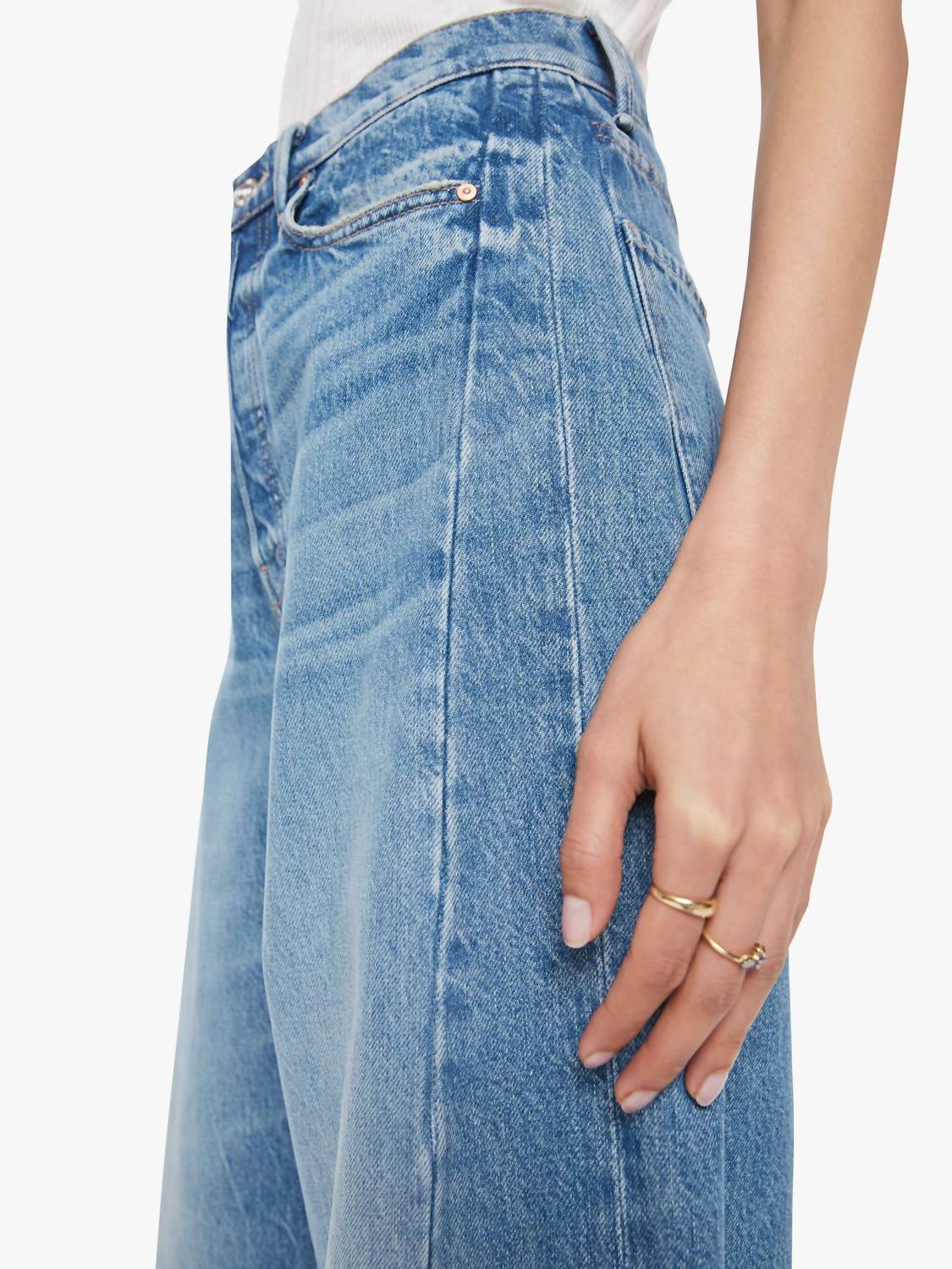 Mother - Pipe Dream Button Sneak Jeans