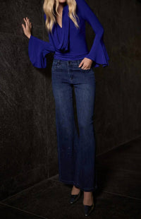 Joseph Ribkoff - Cowl Neck Long Sleeves Fitted Top