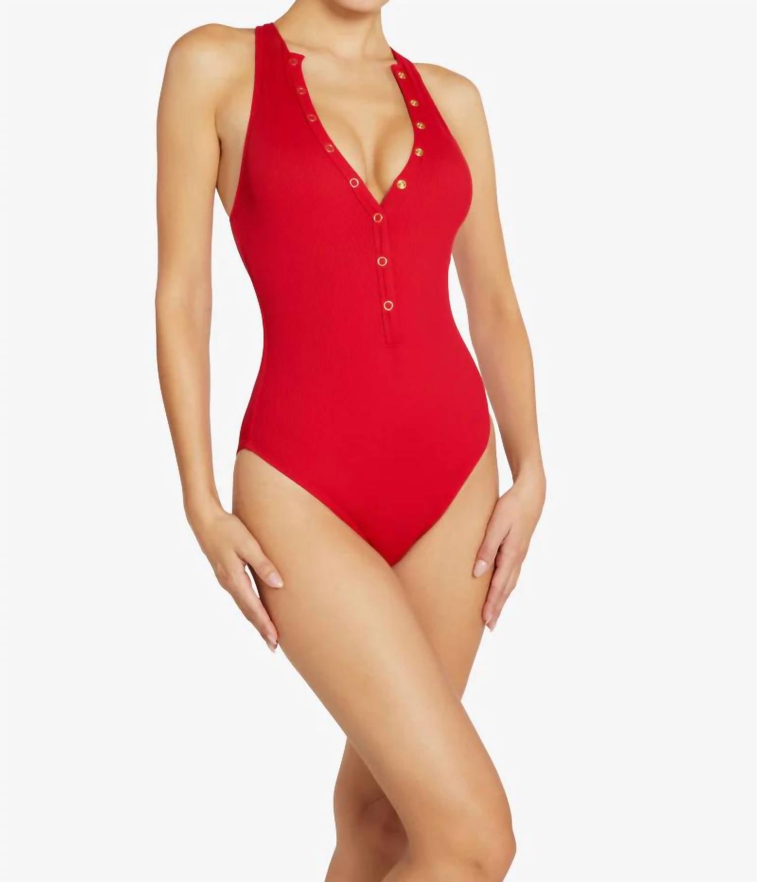 Robin Piccone - Amy High Neck One Piece Swimsuit