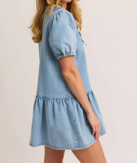 Le Lis - Puff Sleeve Collared Dress