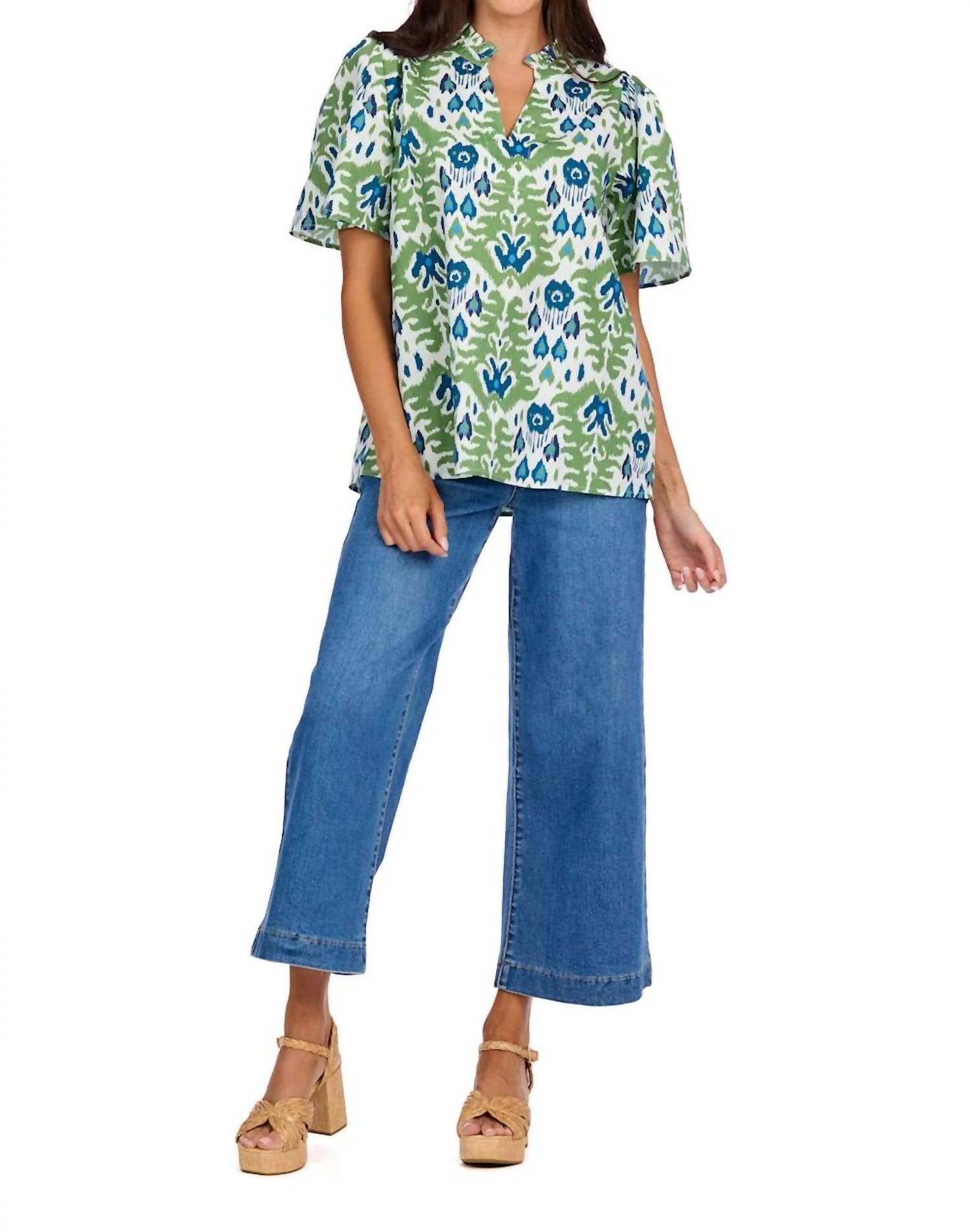 Mudpie - Chase Flounce Sleeve Top