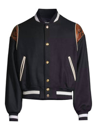 Bally - Wool-blend Snakeskin-embossed Bomber Jacket