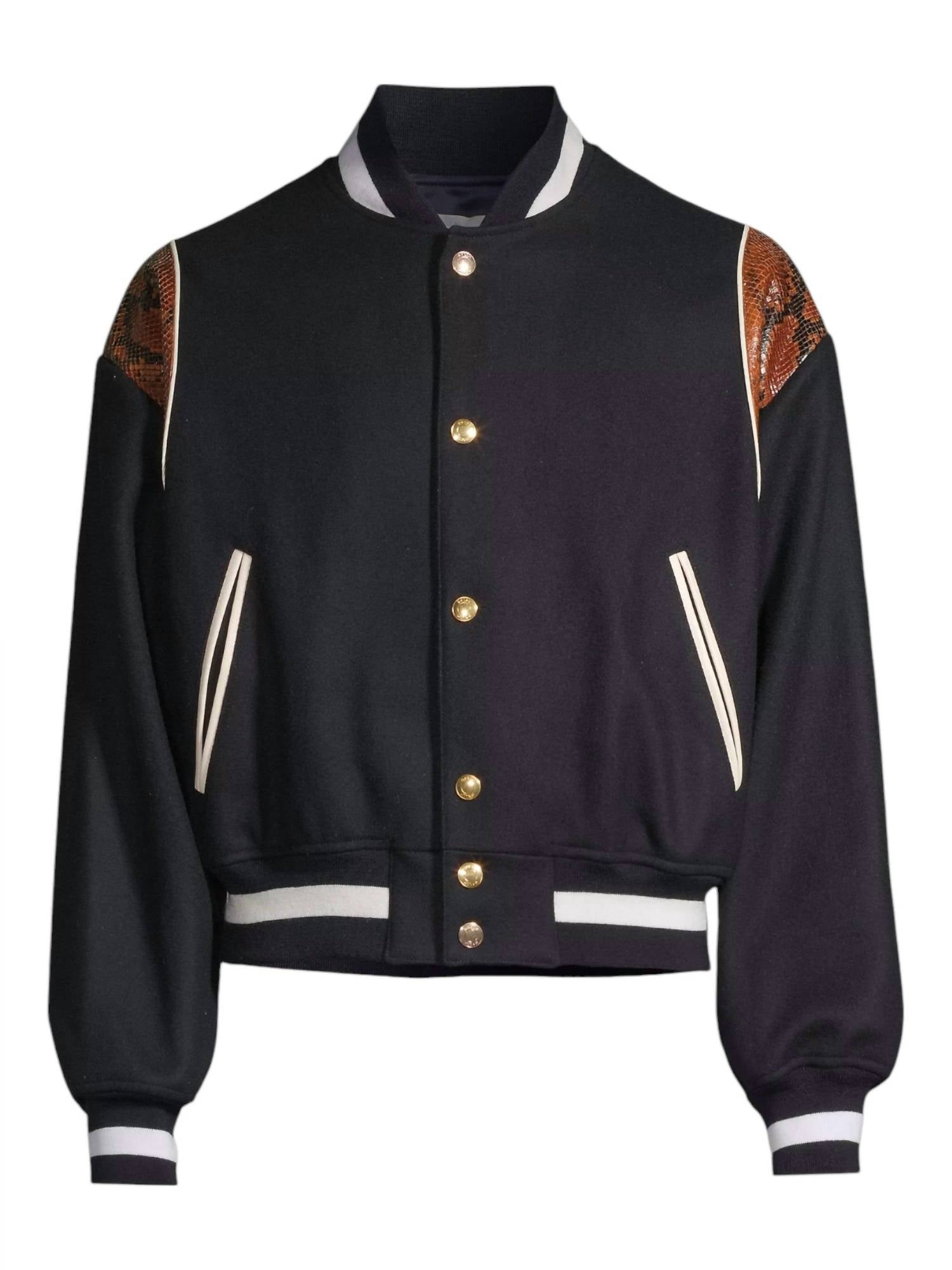 Bally - Wool-blend Snakeskin-embossed Bomber Jacket