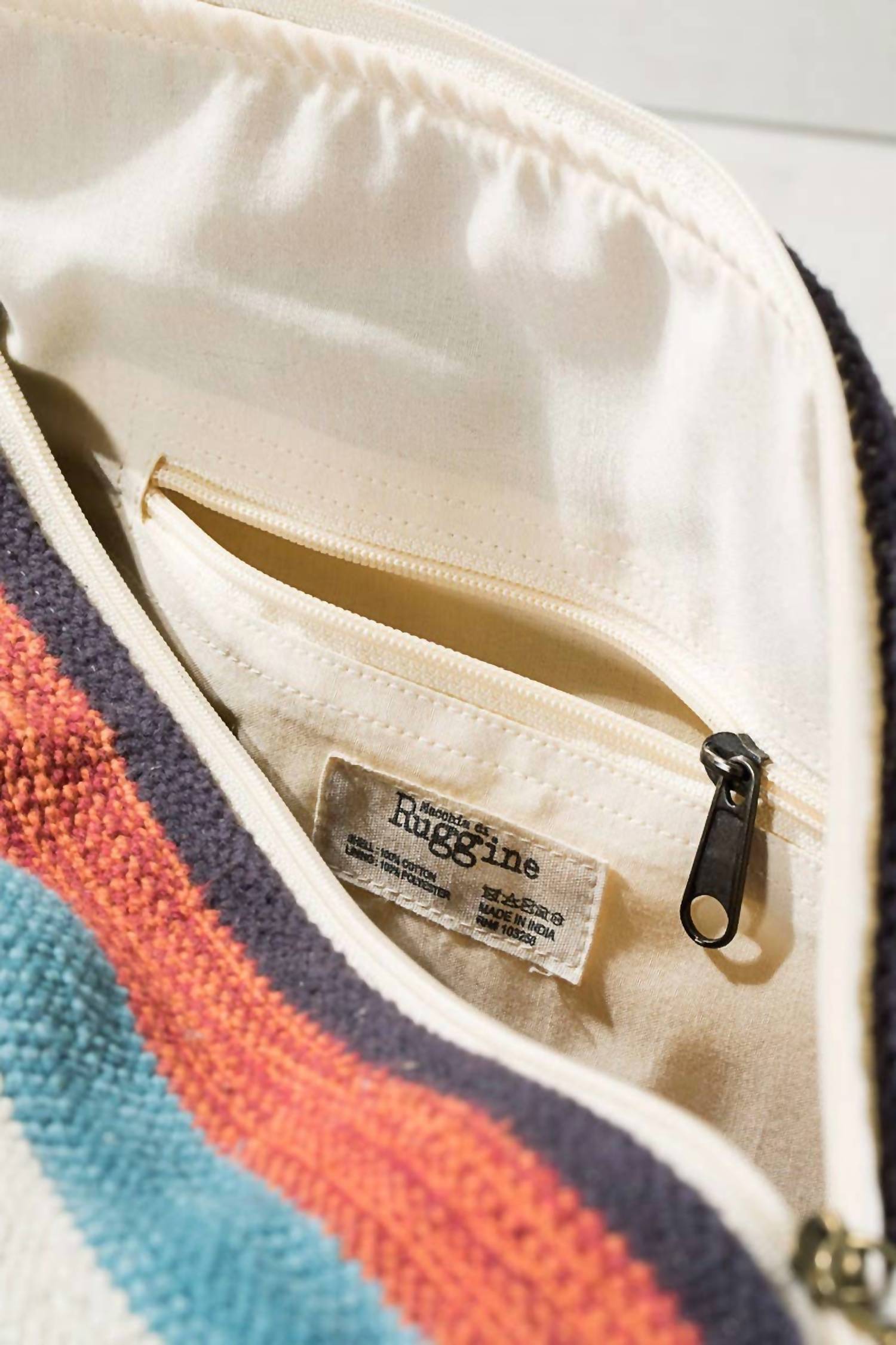 Urbanista - Women's Handmade Navajo Pattern Cotton Duffel Bag With Suede Straps