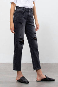 Hidden - Bailey Distressed Straight Leg Jeans