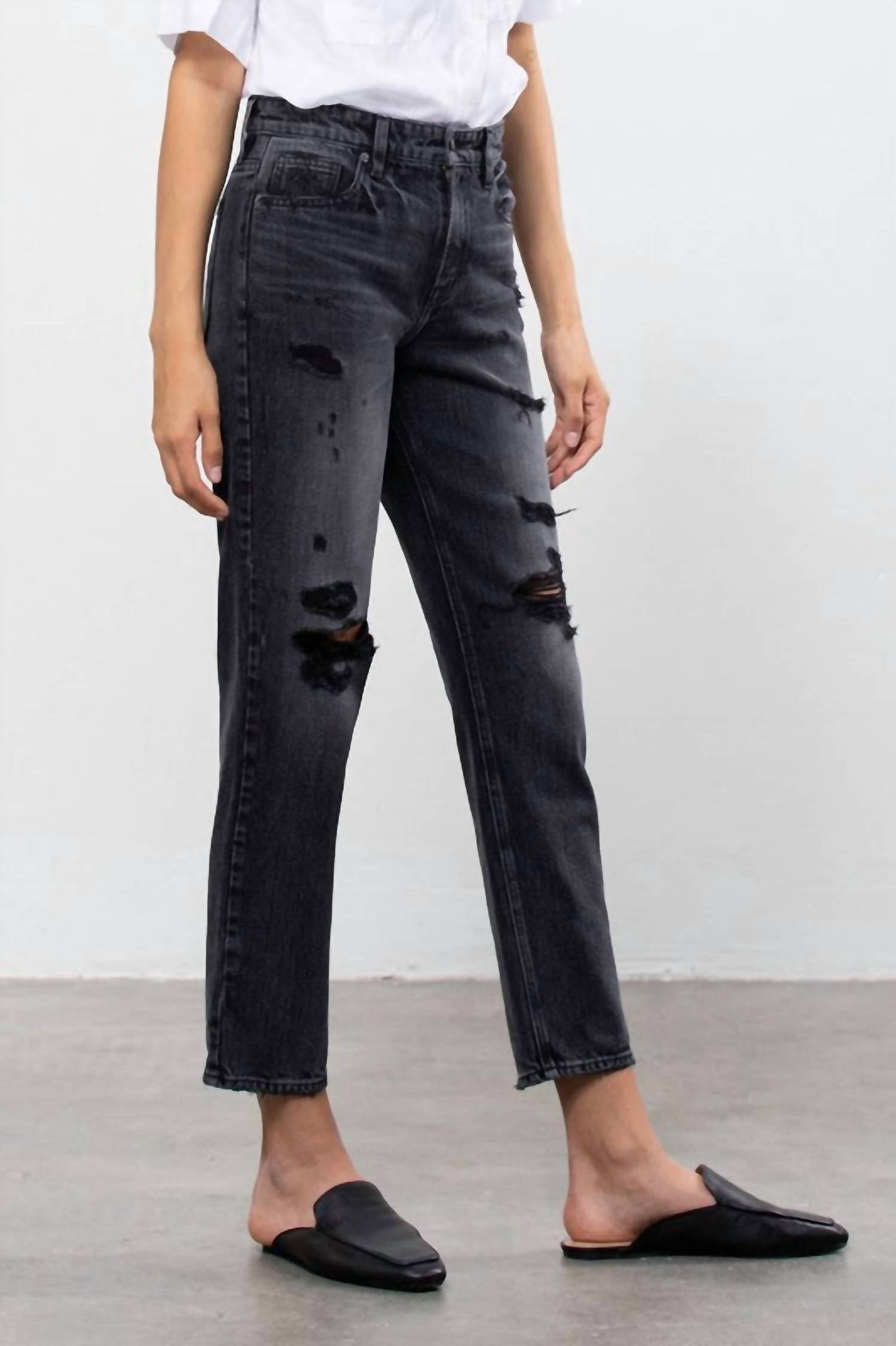 Hidden - Bailey Distressed Straight Leg Jeans