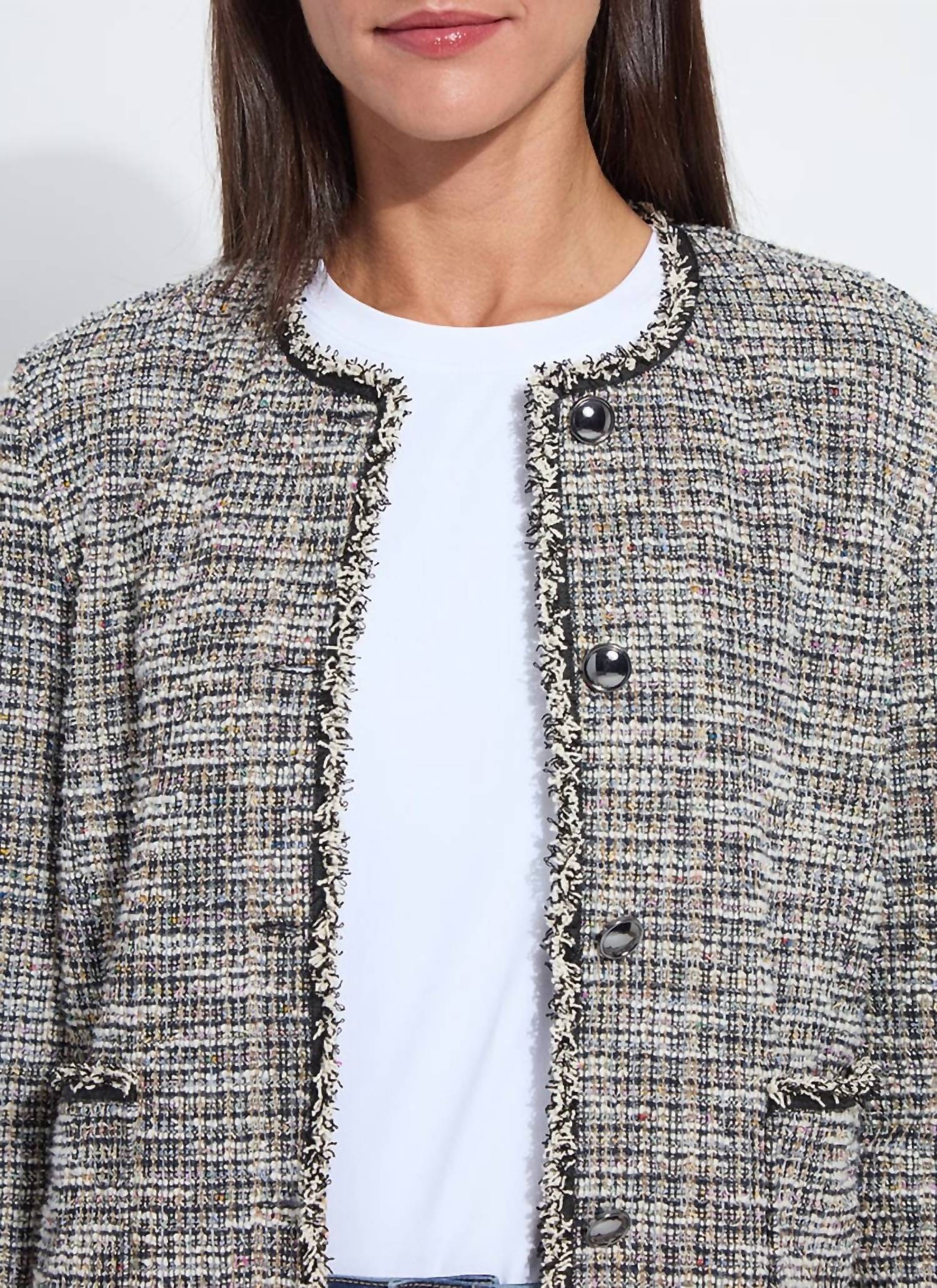 Lysse - Charlotte Collarless Tweed Jacket