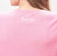 Jumper1234 Cashmere Naughty Crew Sweater in candy - women's sweater - detail view